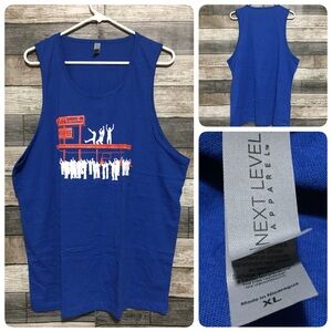 Dick's Drive-in Burgers Tank Top Men’s XL Blue Next Level Apparel NWOT